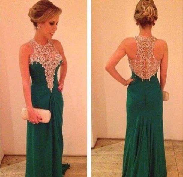 Custom Made Emerald Green Prom Dress Long Dresses Custom Made Emerald Green Prom Dress Long Dresses Beaded Evening Formal