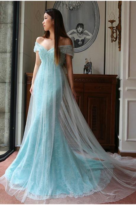 Royal Blue Long Evening Wedding Party Dress Lightweight Sundress Plus
