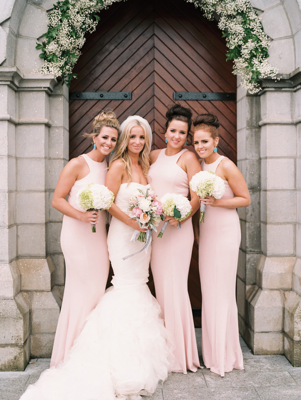 blush pink bridal party